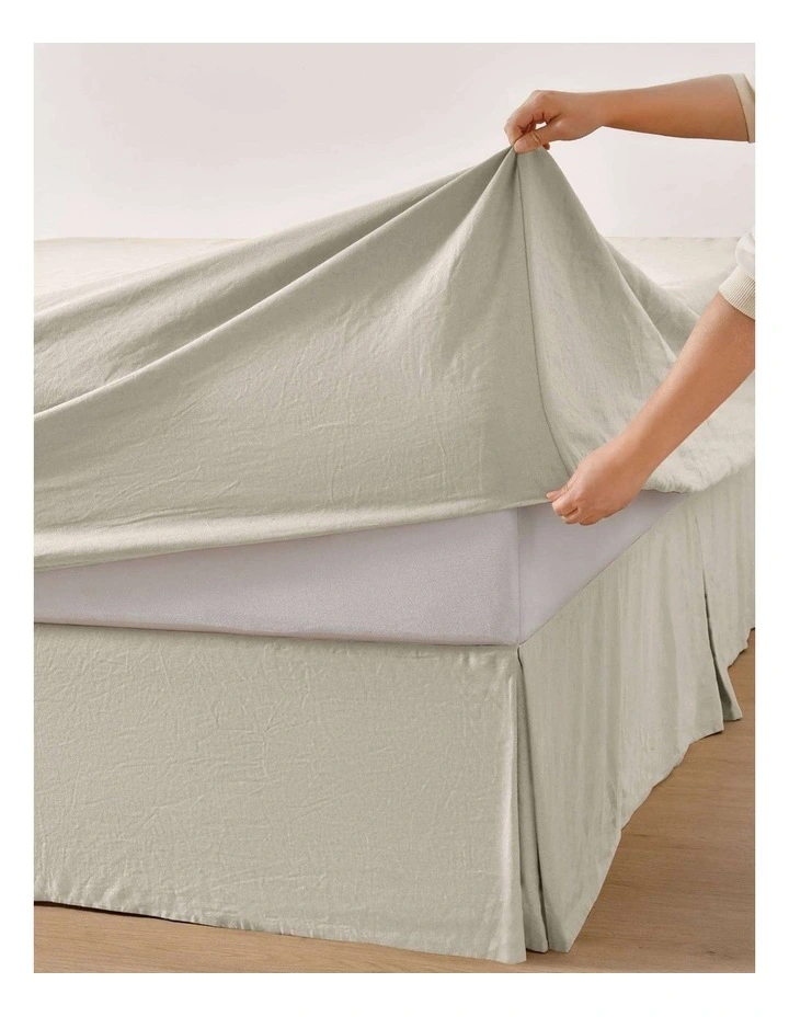 Linen Cotton Sheet Set in Oatmeal image 2