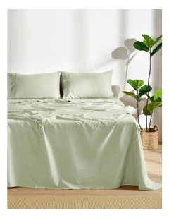 Linen Cotton Sheet Set in Sage