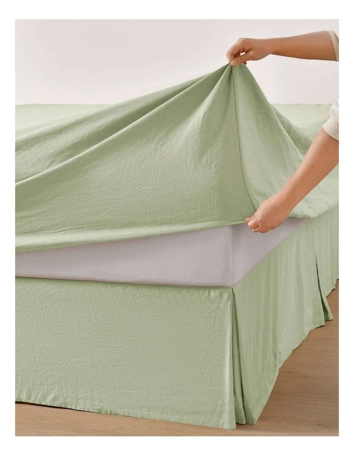 Linen Cotton Sheet Set in Sage image 2