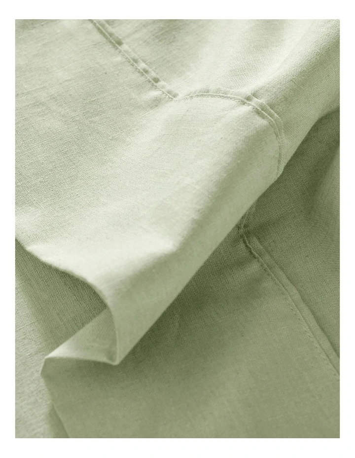 Linen Cotton Sheet Set in Sage image 6