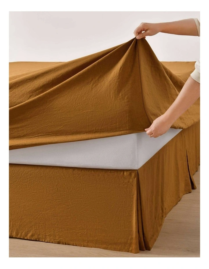 Linen Cotton Sheet Set in Rust image 2