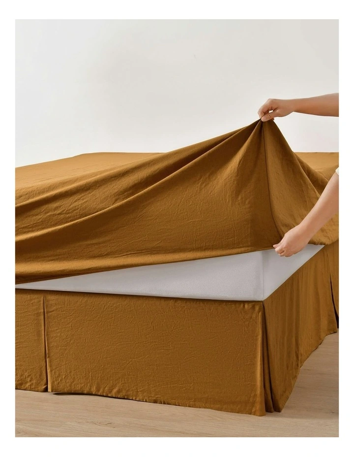Linen Cotton Sheet Set in Rust image 4