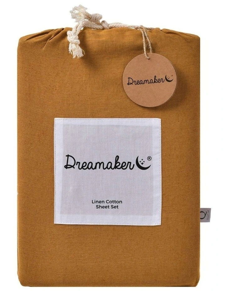 Linen Cotton Sheet Set in Rust image 7