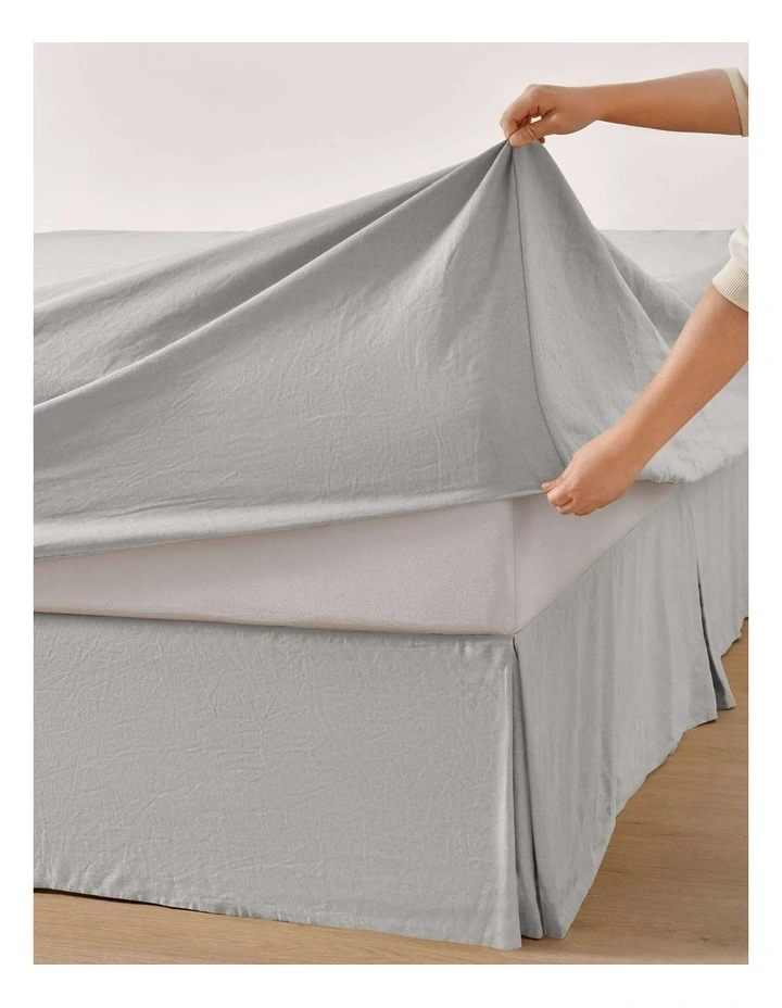 Linen Cotton Sheet Set in Dove Grey image 2