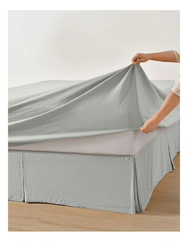 Linen Cotton Sheet Set in Dove Grey image 4