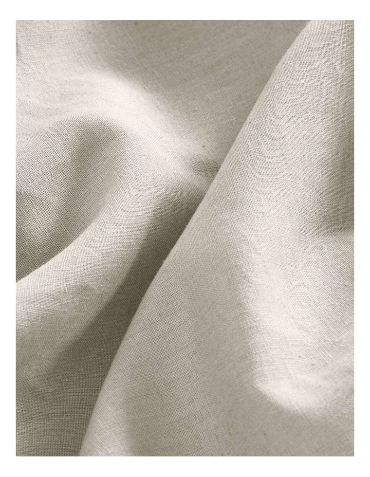 Linen Cotton Quilt Cover Set in Oatmeal image 3