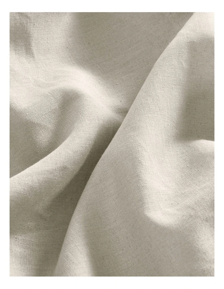 Linen Cotton Quilt Cover Set in Oatmeal image 3
