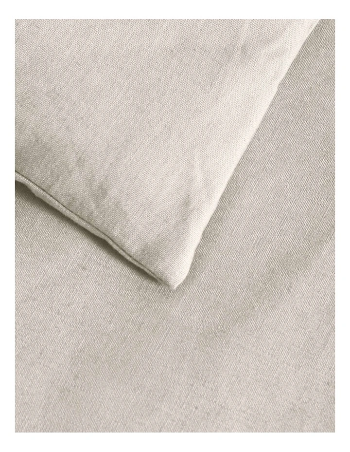 Linen Cotton Quilt Cover Set in Oatmeal image 4