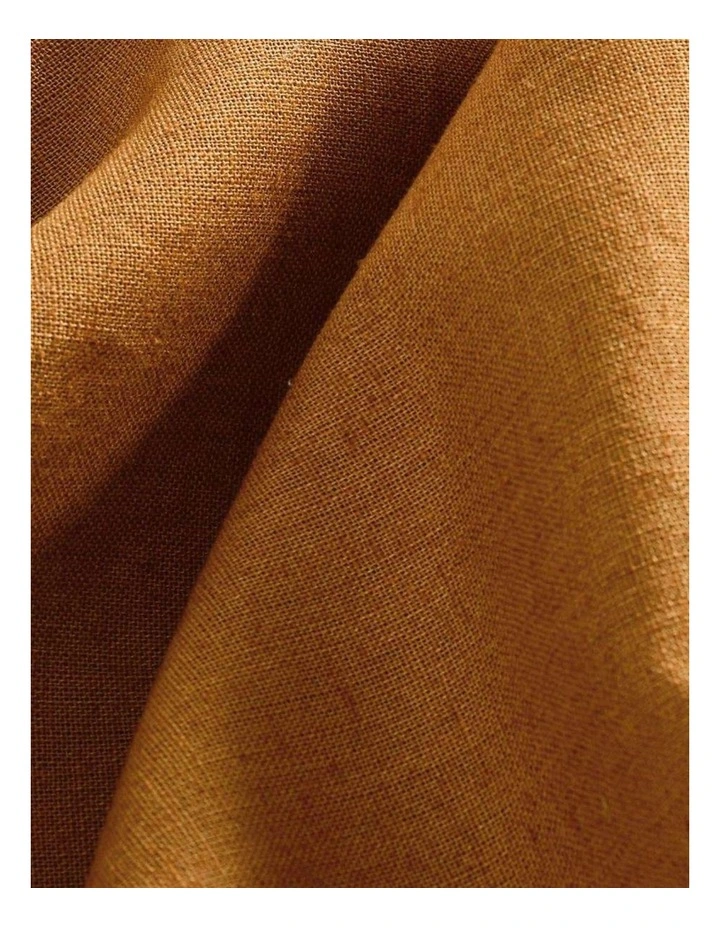 Linen Cotton Quilt Cover Set in Rust image 3