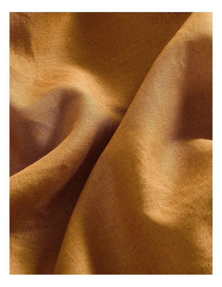 Linen Cotton Quilt Cover Set in Rust image 3