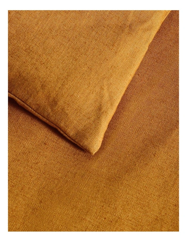 Linen Cotton Quilt Cover Set in Rust image 4