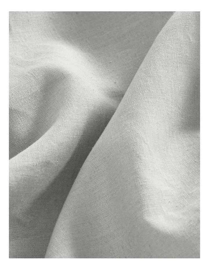 Linen Cotton Quilt Cover Set in Dove Grey image 3