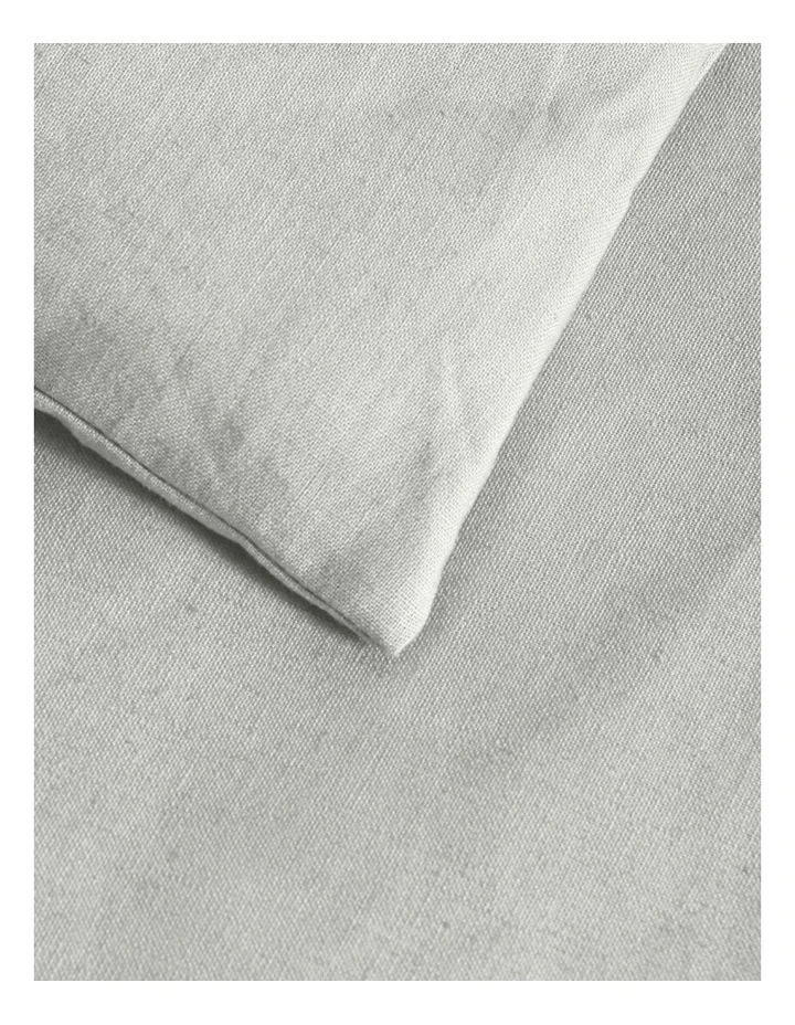 Linen Cotton Quilt Cover Set in Dove Grey image 4