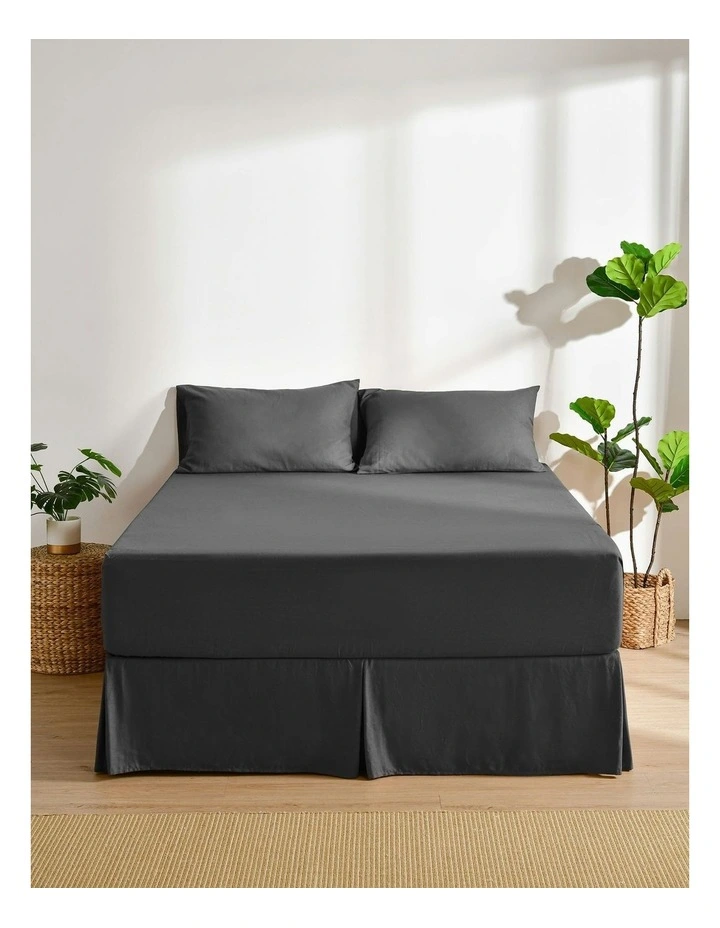 Linen Cotton Valance in Charcoal image 2