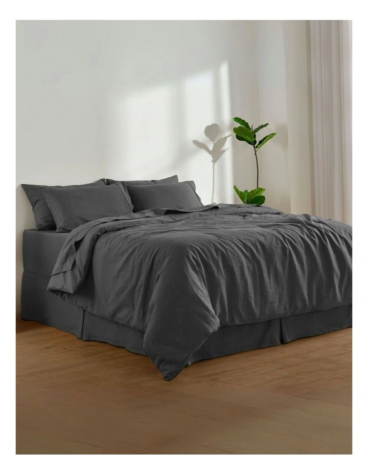 Linen Cotton Valance in Charcoal image 5