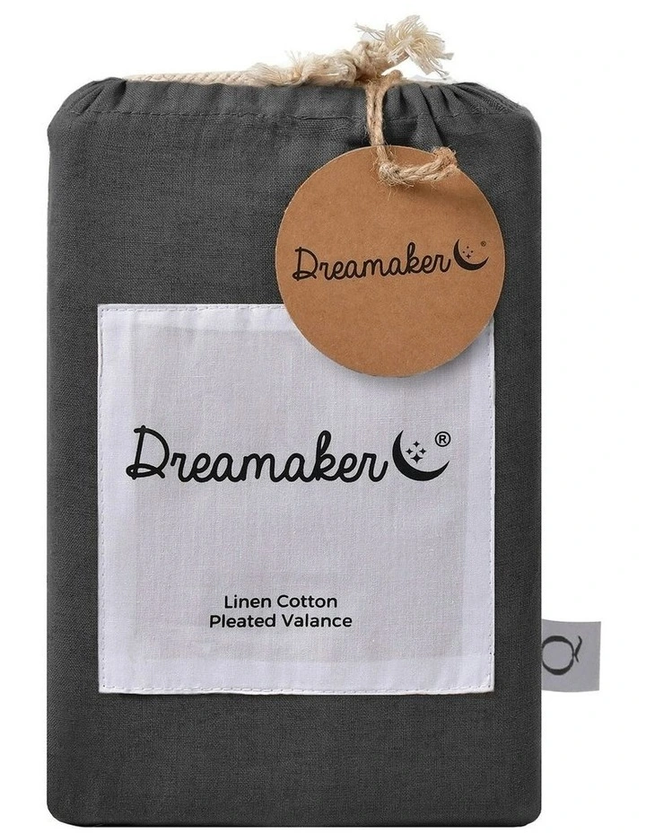 Linen Cotton Valance in Charcoal image 7