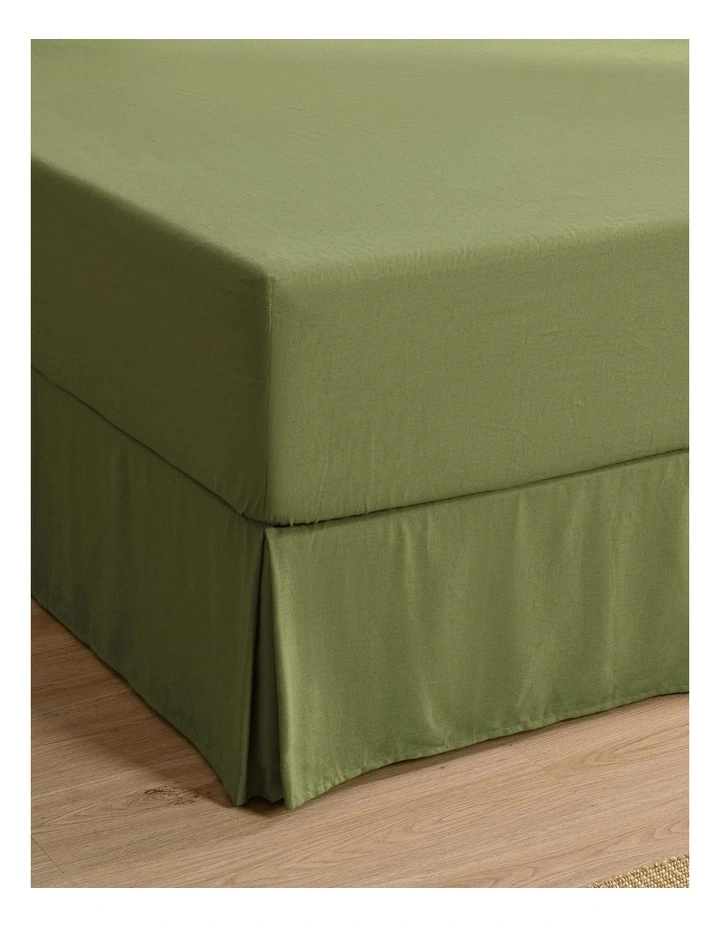 Linen Cotton Valance in Olive image 1
