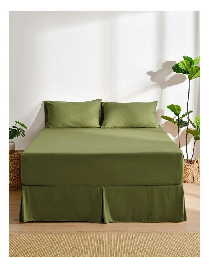 Linen Cotton Valance in Olive image 2