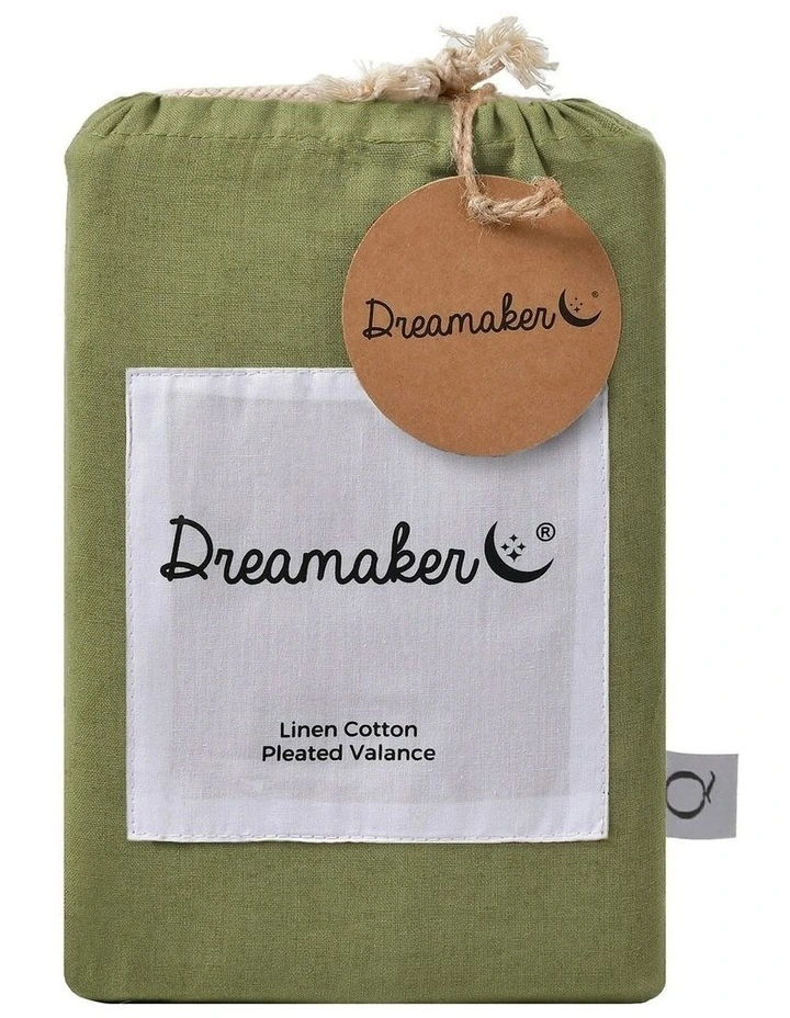 Linen Cotton Valance in Olive image 7