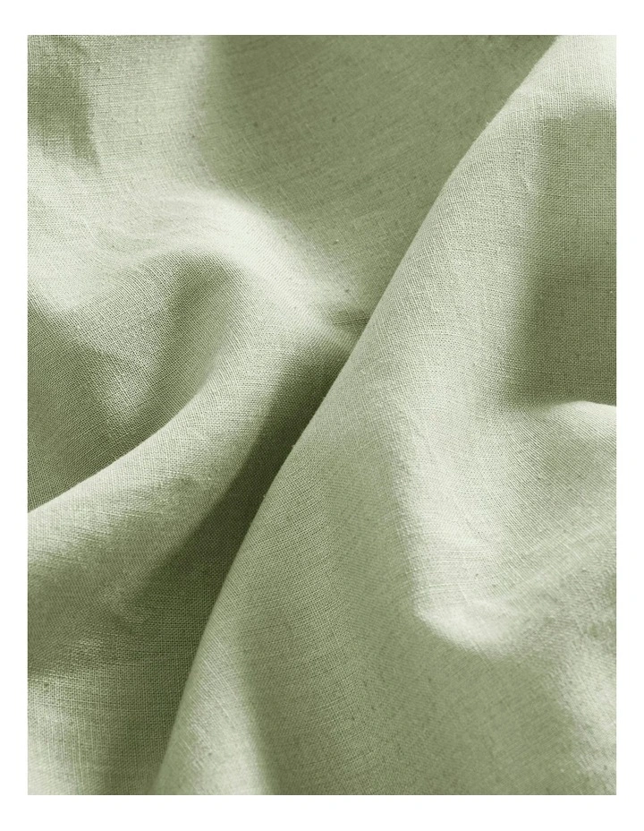 Linen Cotton Standard Pillowcase Twin Pack in Sage image 4