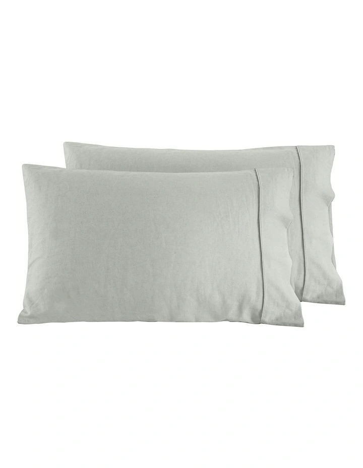 Linen Cotton Standard Pillowcase in Dove Grey image 6