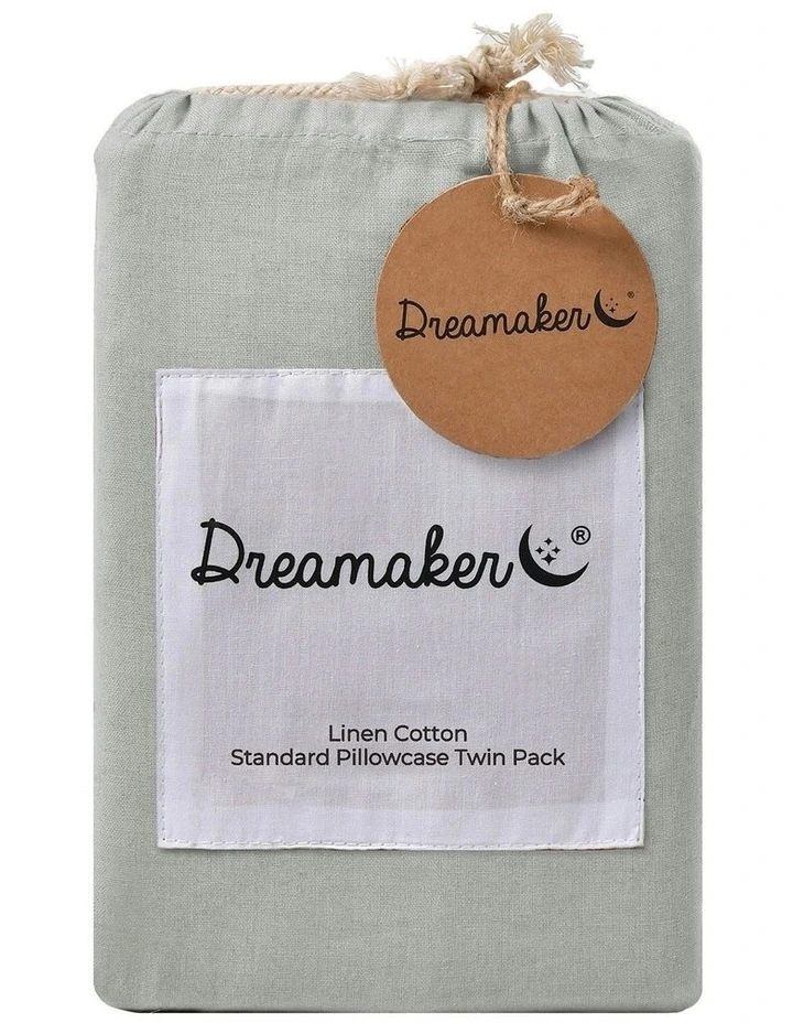 Linen Cotton Standard Pillowcase in Dove Grey image 7