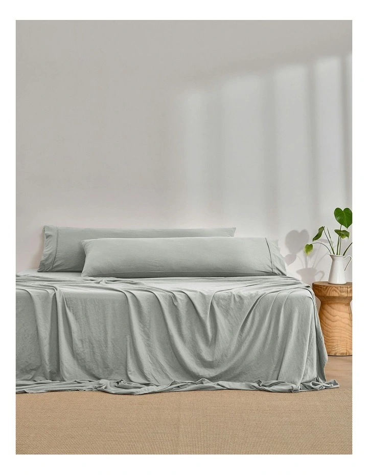 Superfine Washed Microfibre Body Pillowcase Twin Pack in Dove Grey image 1