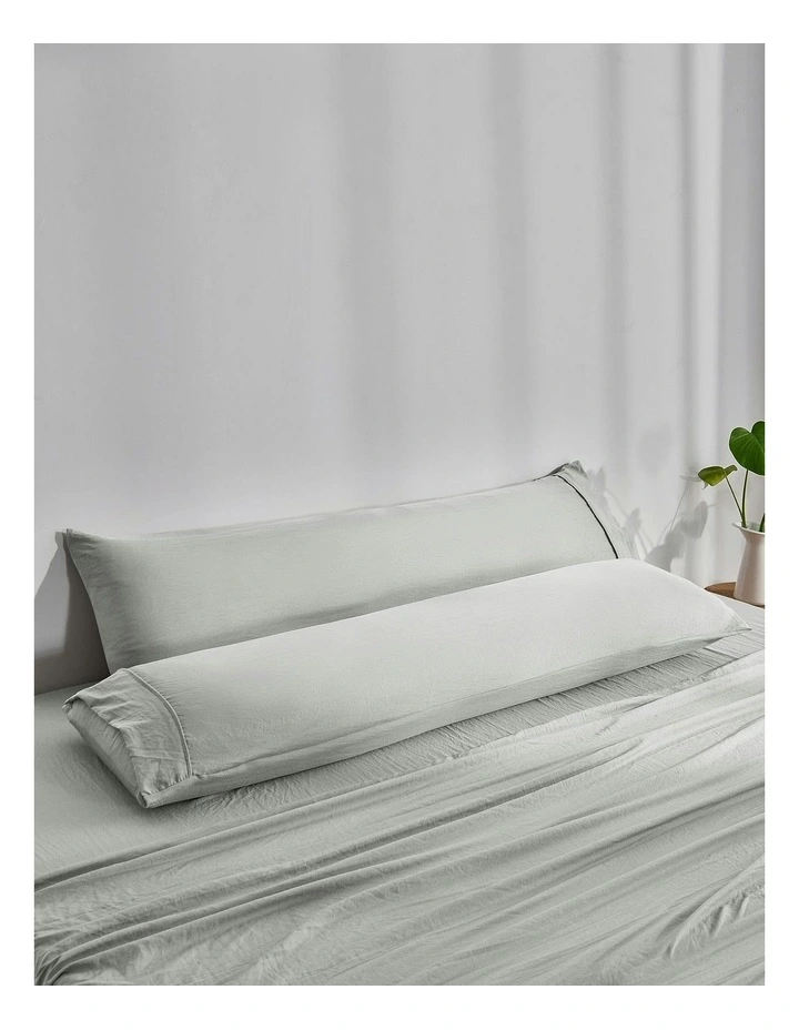 Superfine Washed Microfibre Body Pillowcase Twin Pack in Dove Grey image 2