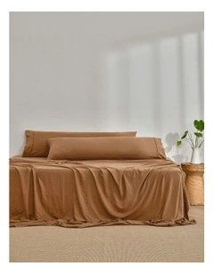 Superfine Washed Microfibre Body Pillowcase Twin Pack in Rust