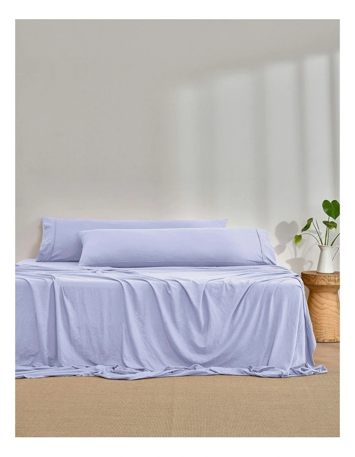 Superfine Washed Microfibre Body Pillowcase Twin Pack in Lilac image 1