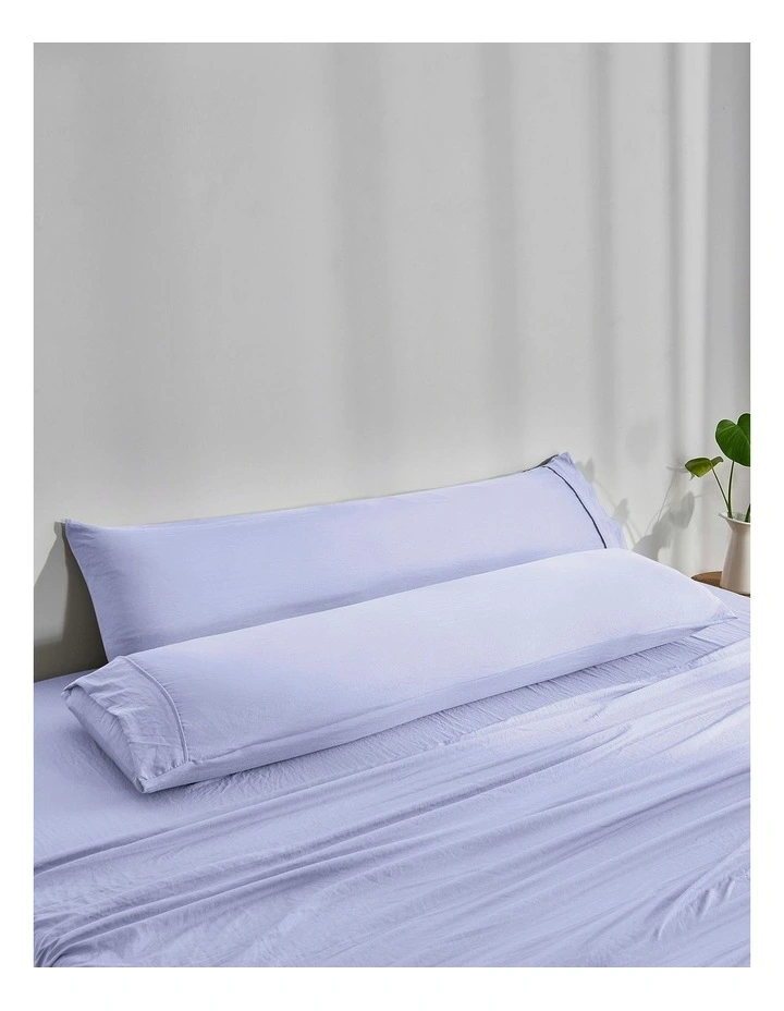 Superfine Washed Microfibre Body Pillowcase Twin Pack in Lilac image 2