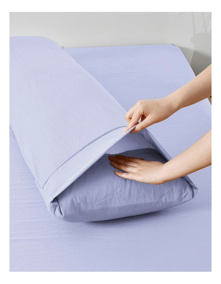 Superfine Washed Microfibre Body Pillowcase Twin Pack in Lilac image 3
