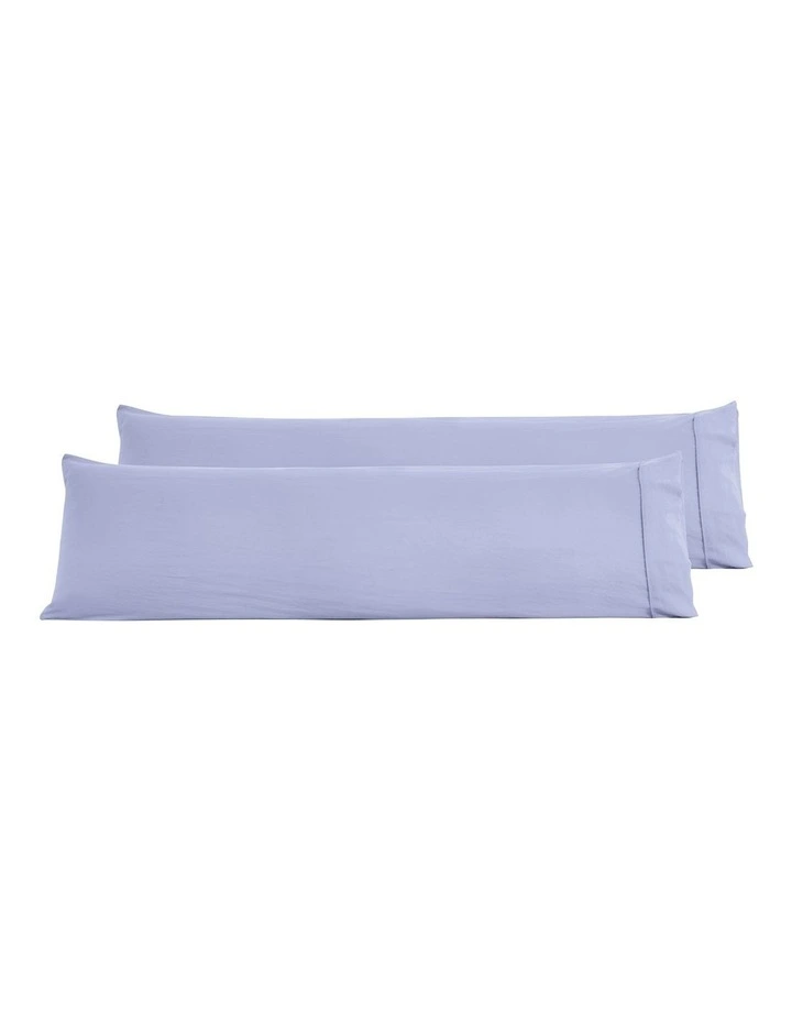 Superfine Washed Microfibre Body Pillowcase Twin Pack in Lilac image 4