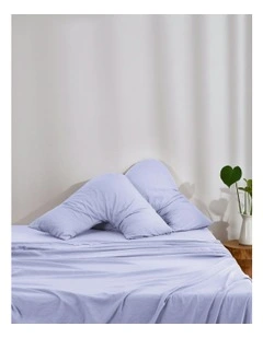 Superfine Washed Microfibre V-Shape Pillowcase Twin Pack in Lilac