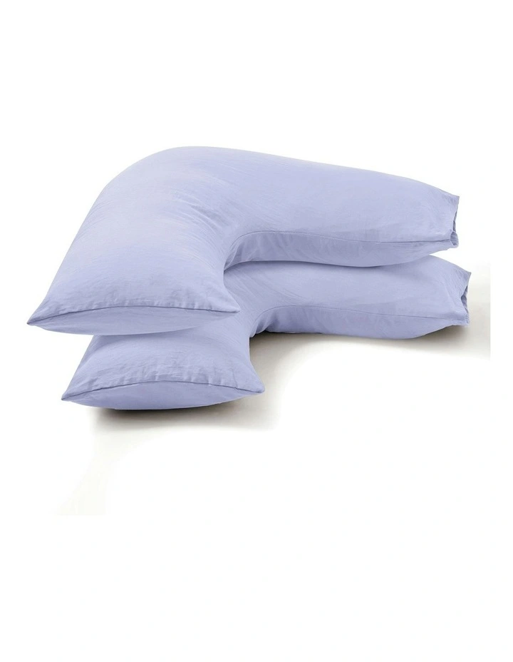 Superfine Washed Microfibre V-Shape Pillowcase Twin Pack in Lilac image 4