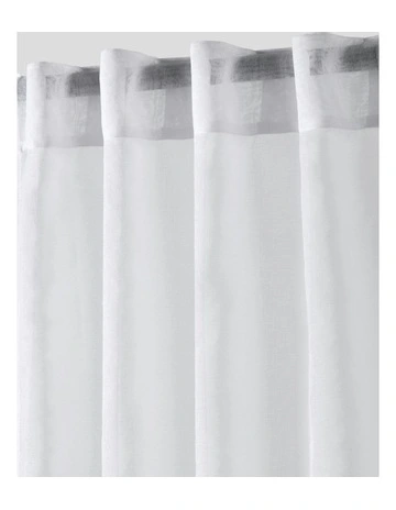 Kirra Sheer Concealed Tab Top Curtain Twin Pack in White