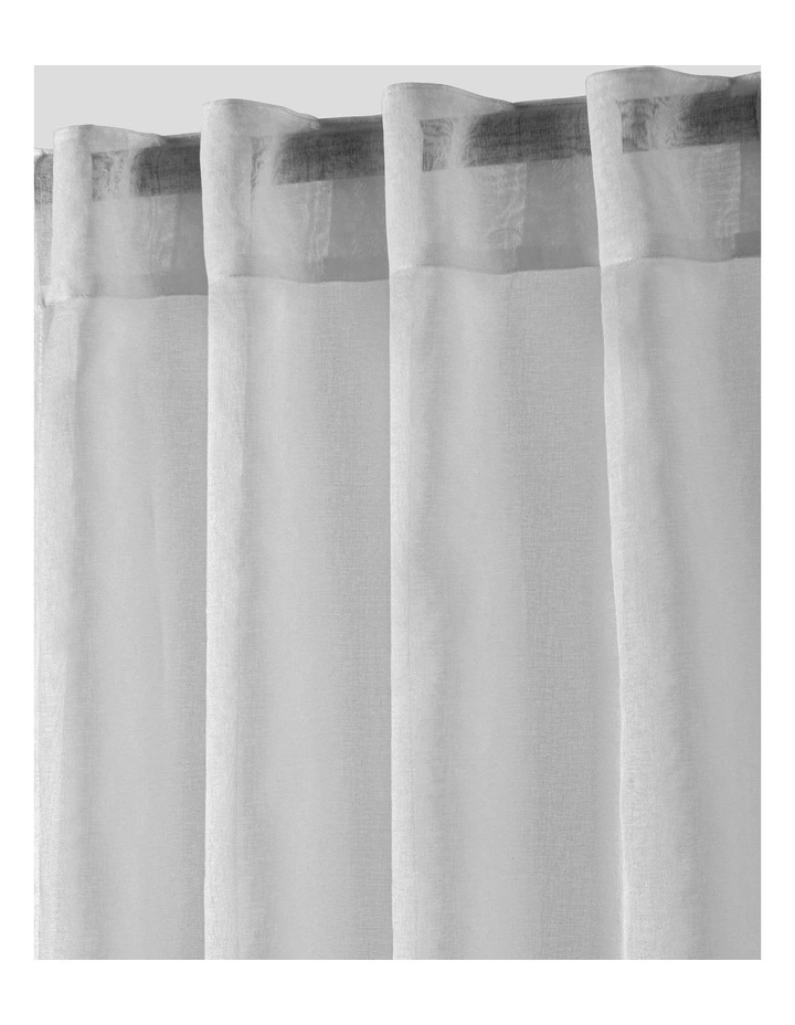 Kirra Sheer Concealed Tab Top Curtain Twin Pack in Ash image 2