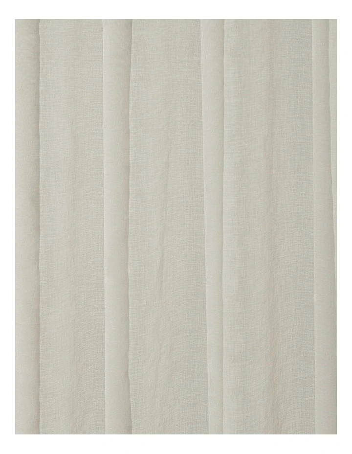 Kirra Sheer Concealed Tab Top Curtain Twin Pack in Sand image 6
