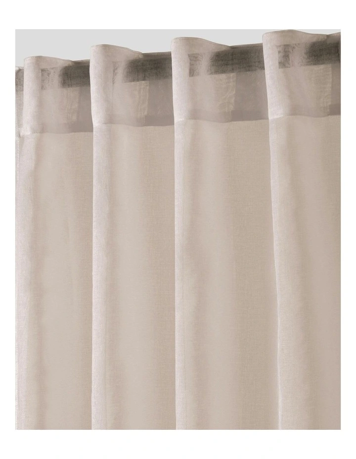 Kirra Sheer Concealed Tab Top Curtain Twin Pack in Desert Rose image 2