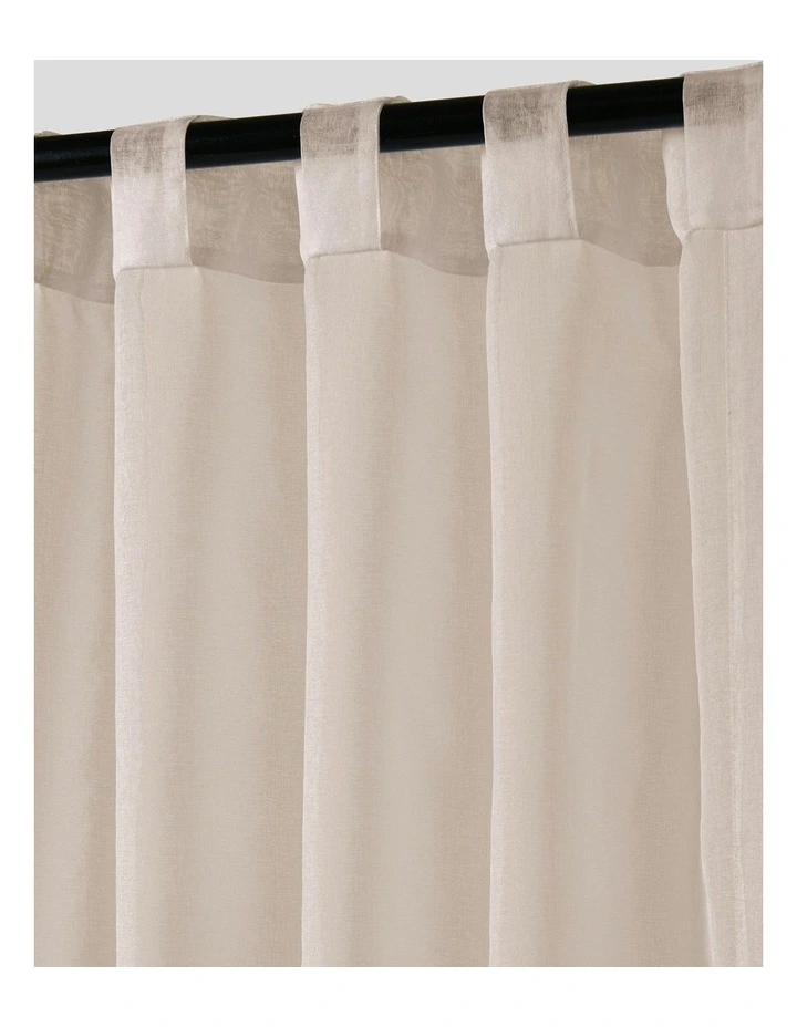 Kirra Sheer Concealed Tab Top Curtain Twin Pack in Desert Rose image 5