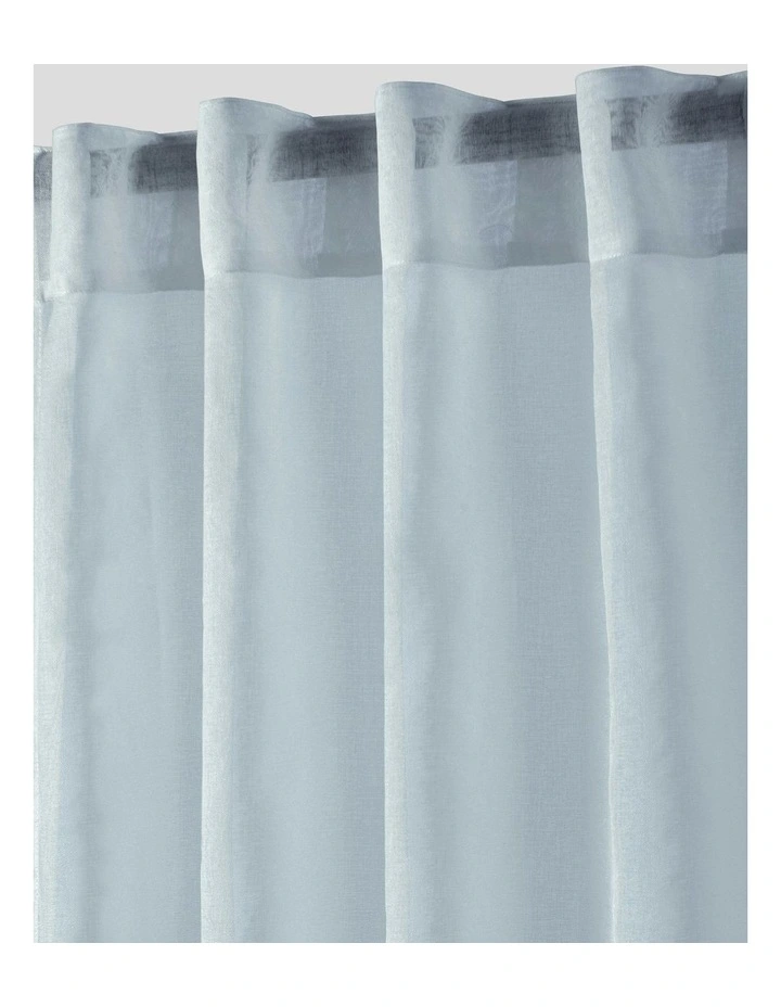 Kirra Sheer Concealed Tab Top Curtain Twin Pack in Sky image 2