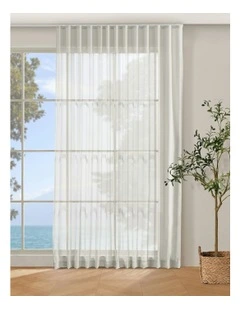 Kirra Sheer S-Fold Curtain Track Fits 140cm in White