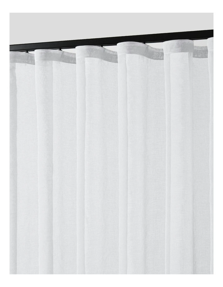 Kirra Sheer S-Fold Curtain Track Fits 140cm in White image 2