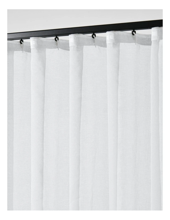Kirra Sheer S-Fold Curtain Track Fits 140cm in White image 5