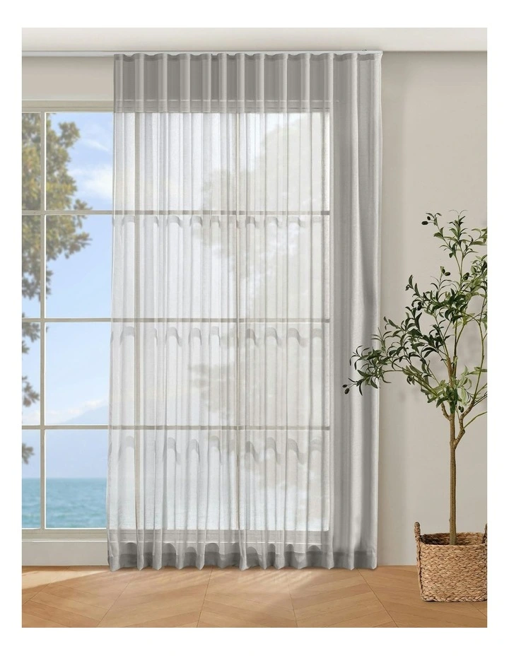 Kirra Sheer S-Fold Curtain Track Fits 140cm in Ash image 1