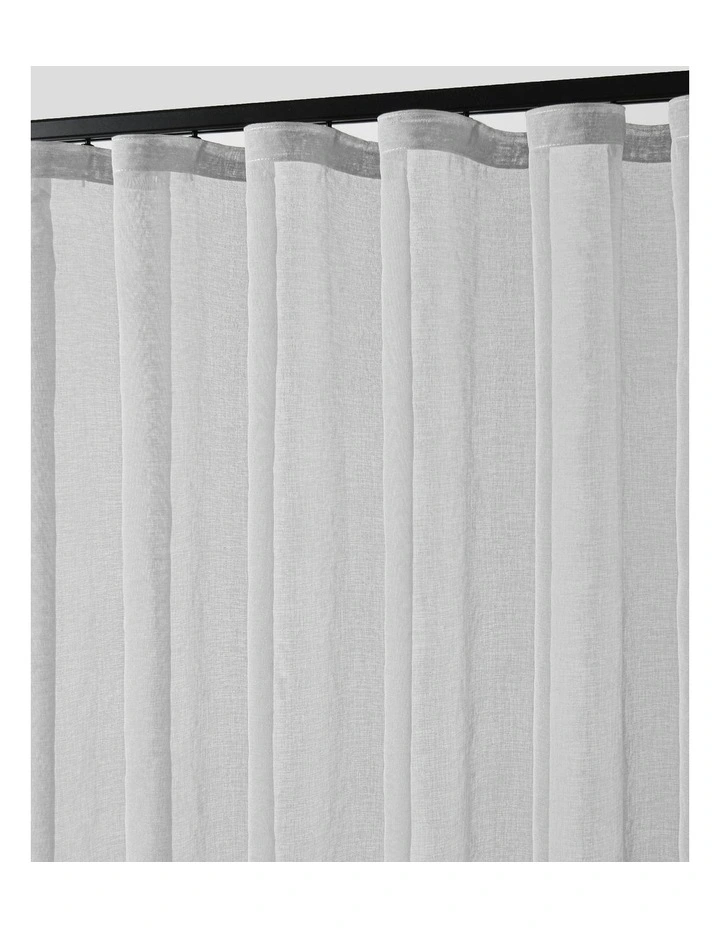 Kirra Sheer S-Fold Curtain Track Fits 140cm in Ash image 2