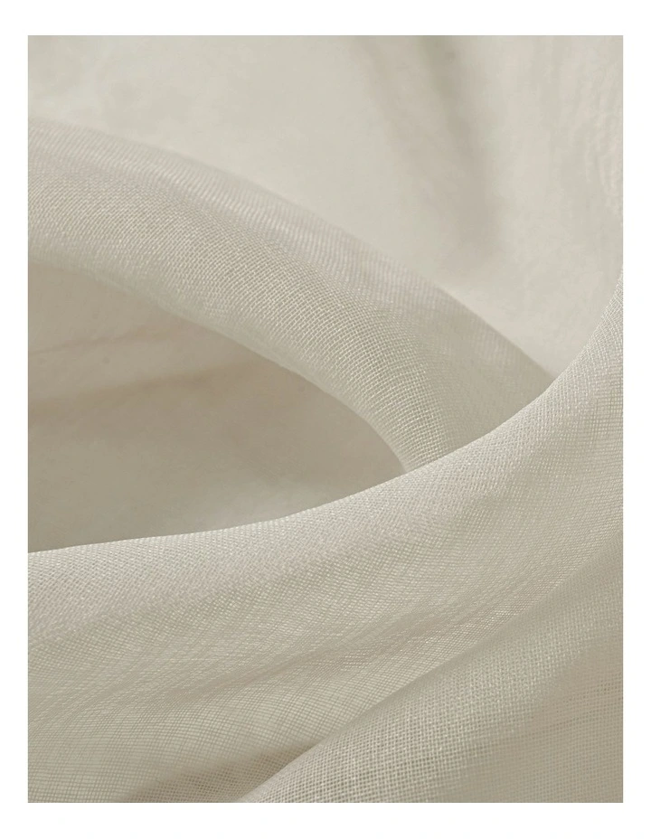 Kirra Sheer S-Fold Curtain Track Fits 140cm in Sand image 3