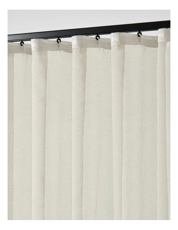 Kirra Sheer S-Fold Curtain Track Fits 140cm in Sand image 5