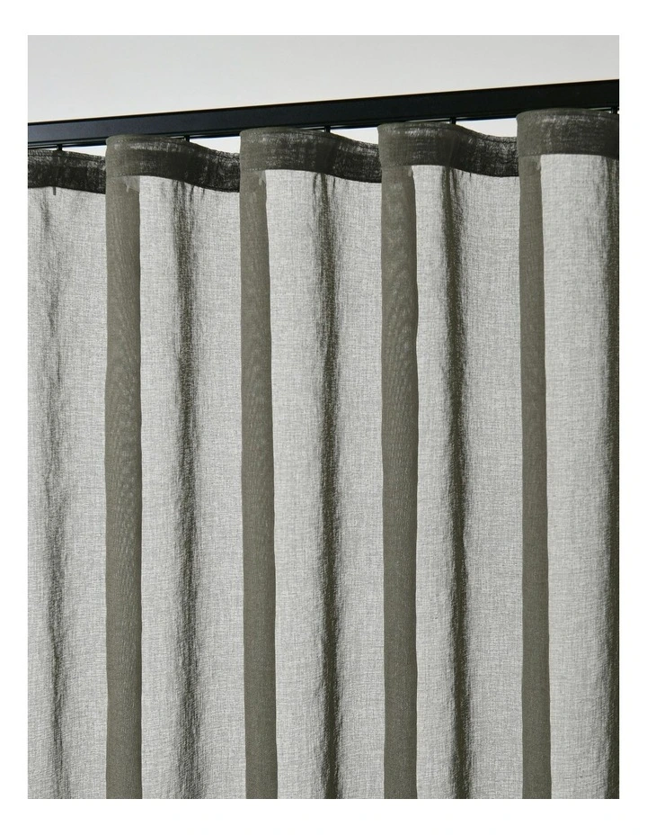 Kirra Sheer S-Fold Curtain Track Fits 140cm in Slate image 2
