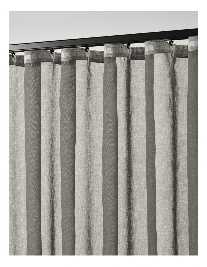 Kirra Sheer S-Fold Curtain Track Fits 140cm in Slate image 6